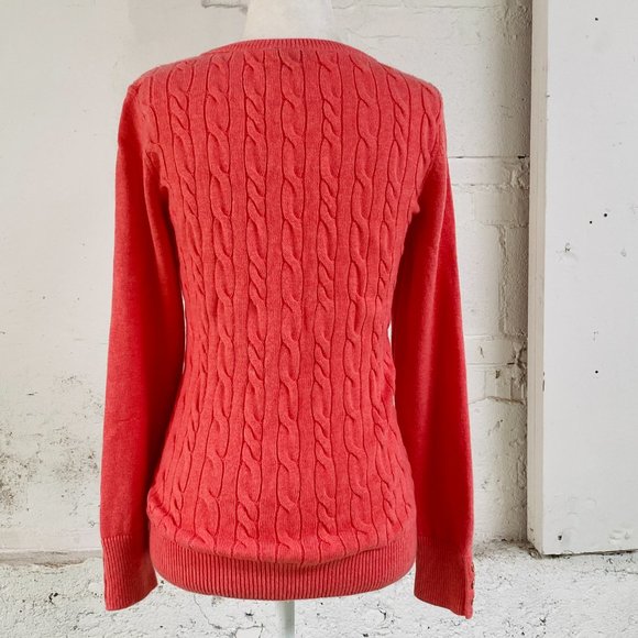 Talbots Lambswool Blend Cable Knit Crew Sweater (size M) - Picture 5 of 8